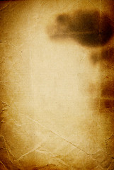 Image showing Old burned paper. Classic vintage background.