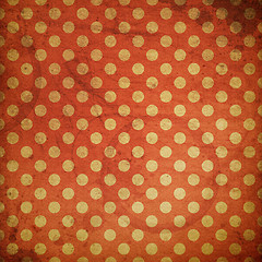 Image showing Grunge red polka dot background