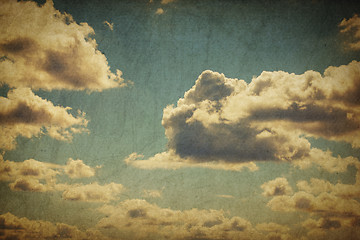 Image showing Vintage sky with clouds