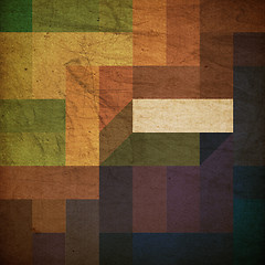 Image showing Retro colorful rectangles background