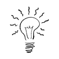 Image showing Handdrawed Light Bulb Symbol.