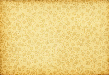 Image showing Vintage floral ornament on grunge retro background