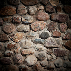 Image showing Pattern of old stone wall.