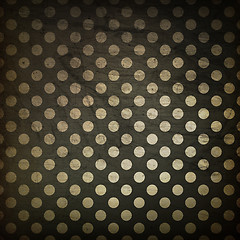 Image showing Black polka dot grunge background