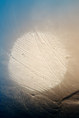 Image showing Frosty natural pattern on winter window