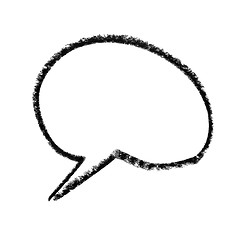 Image showing Painted Speech Bubble Outline.