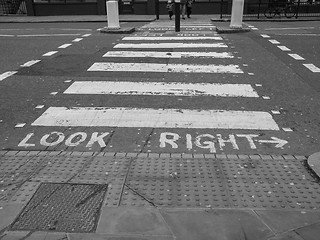 Image showing Look Right sign