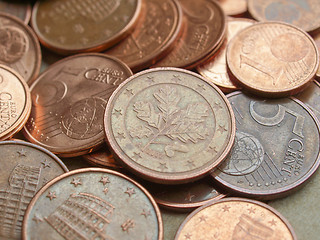 Image showing Euro coins background