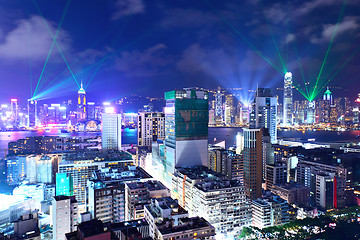 Image showing Crowded downtown building in Hong Kong