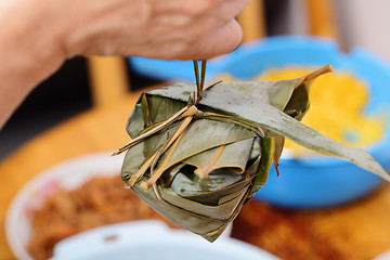 Image showing Rice dumpling close up