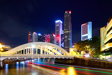 Image showing Singapore city at night