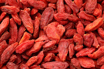 Image showing Dried wolfberry fruit close up