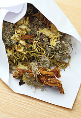 Image showing Chinese herbal medicine close up