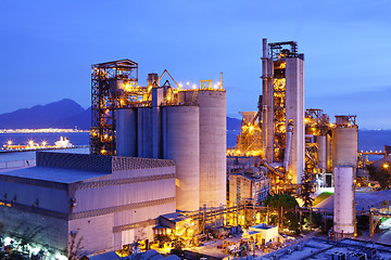 Image showing Industrial plant at dusk