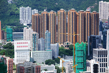 Image showing Residential building in Hong Kong at The peak