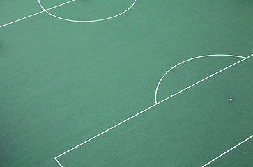 Image showing Empty football court top view