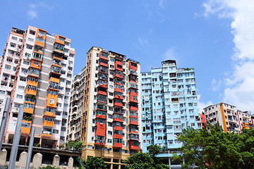 Image showing Old apartments in Hong Kong