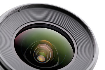 Image showing Camera lense over white background