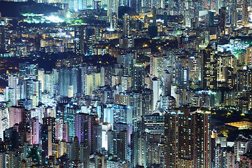 Image showing Crowded downtown building in Hong Kong