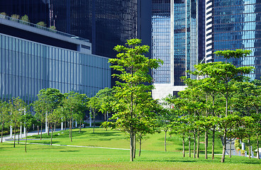 Image showing Green area and trees in CBD