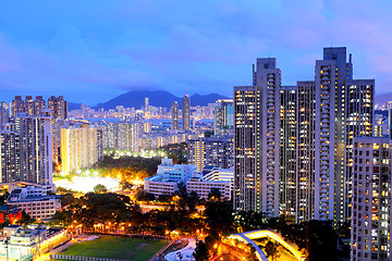 Image showing Crowded downtown building in Hong Kong