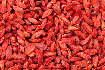 Image showing Dried wolfberry fruit background