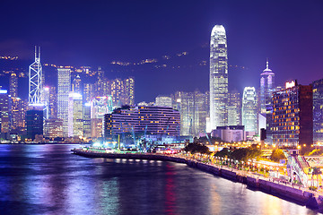 Image showing Hong Kong city at night 