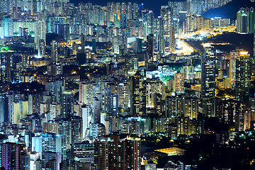 Image showing Crowded downtown building in Hong Kong