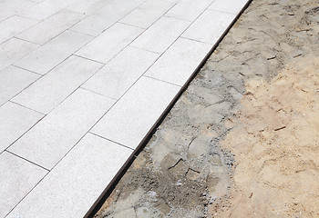 Image showing Unfinished outdoor paving stone