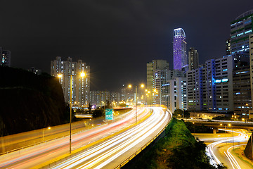 Image showing highway with car light