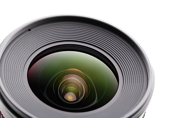 Image showing Camera lense over white background