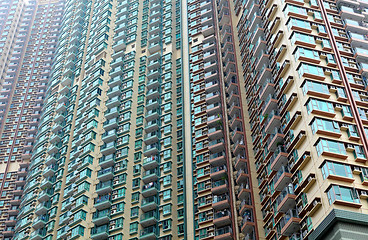 Image showing Exterior of apartment building in Hong Kong 