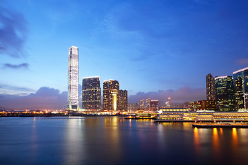 Image showing Kowloon in Hong Kong with sunset