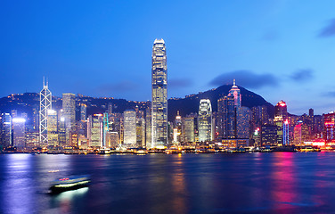 Image showing Hong Kong skyline at night