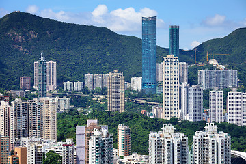 Image showing Building on mountain in Hong Kong