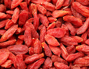 Image showing Dried wolfberry fruit background