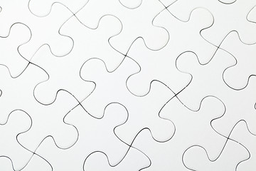 Image showing Part of completed white puzzle