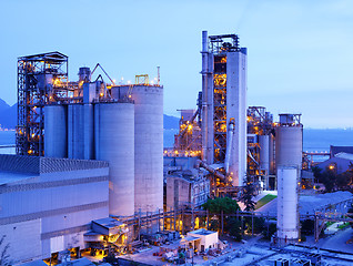 Image showing Industrial plant at dusk