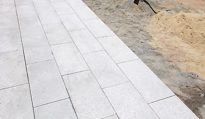 Image showing Unfinished outdoor paving stone