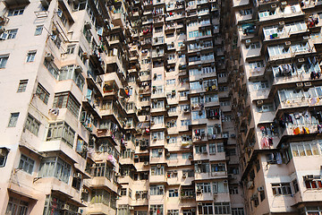 Image showing Old residential building in Hong Kong