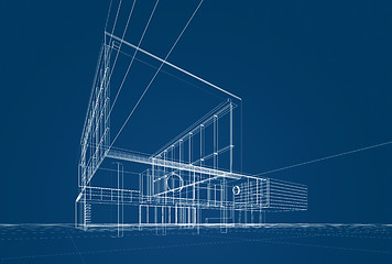 Image showing Architecture blueprint