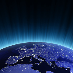 Image showing Europe at night