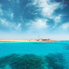 Image showing Coral reef and island