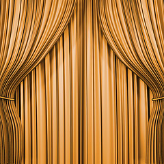 Image showing Gold curtain