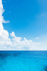 Image showing Sea and cloudy sky