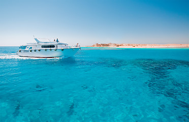 Image showing Yacht in blue sea