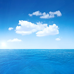 Image showing Beautiful sky and ocean