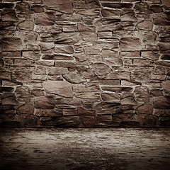 Image showing Stone vintage wall