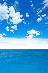 Image showing Sea and cloudy sky