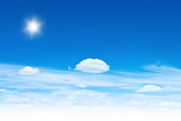 Image showing Cloudy blue sky